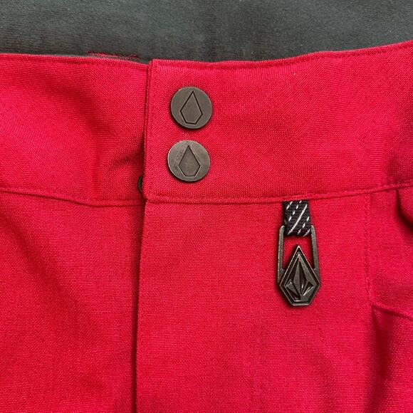 Volcom women's dark hot pink ski snowboard Transfer modern straight pants size L - Picture 4 of 12